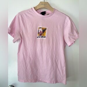 H&M The Simpson’s Krusty Clown “#Fan-Dalism pink Tee.
